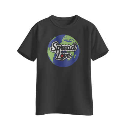 Spread Love World Logo Black T-Shirt